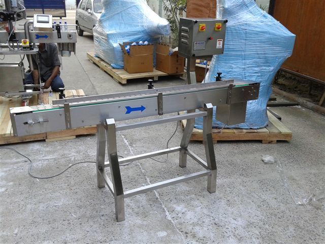 Slat Conveyor System - Stainless Steel, 860mm To 910mm Height, 89mm Belt Width | Adjustable Guide, Variable Drive, Self-alignment Bearing