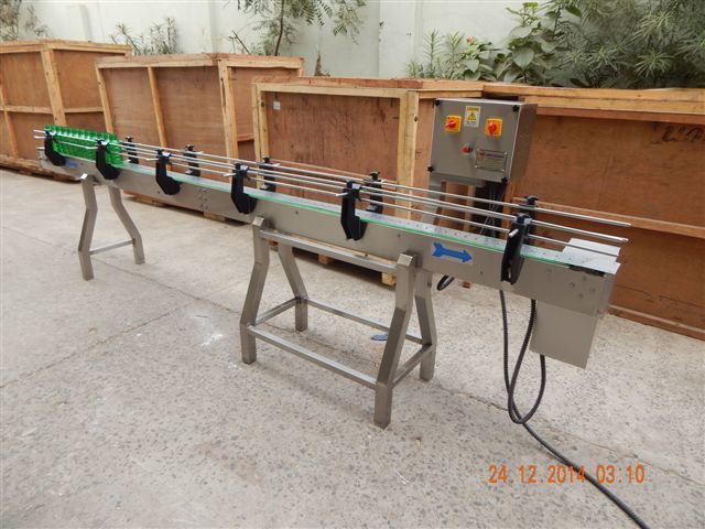 Slat Conveyor System - Stainless Steel, 860mm To 910mm Height, 89mm Belt Width | Adjustable Guide, Variable Drive, Self-alignment Bearing