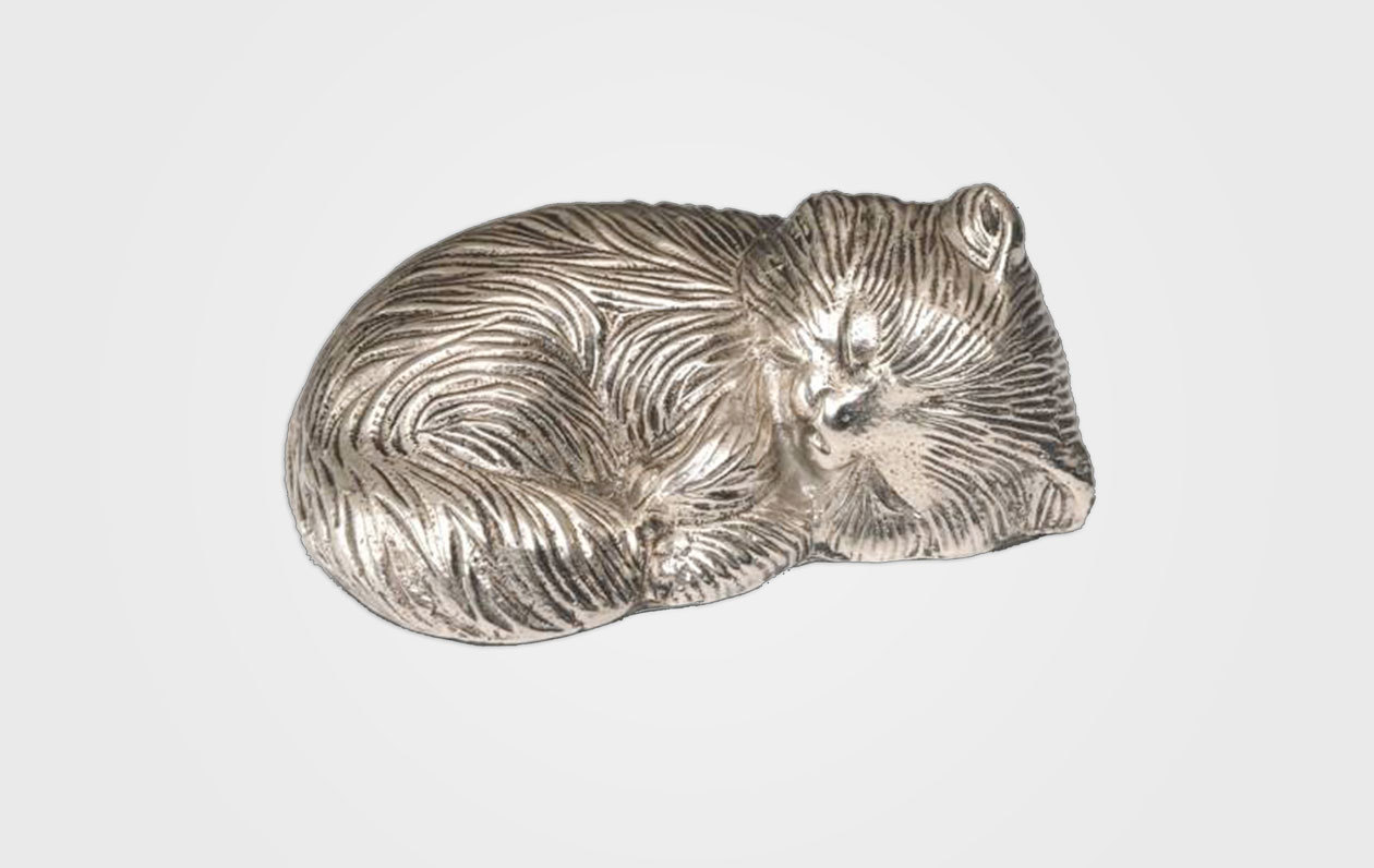 Brass Sleeping Kitty Urn