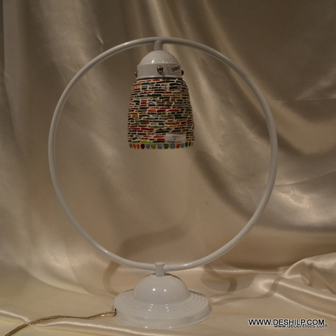 Multicolor Effective Mosaic Finish Table Lamp With Glass Made