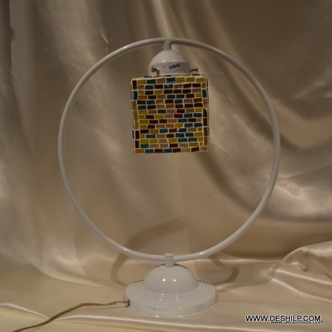 Multicolor Squire Glass Mosaic Table Lamp