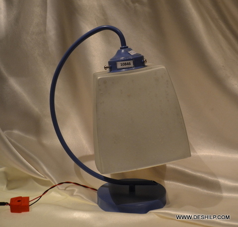 Golden Silver Frosted Glass Table Lamp