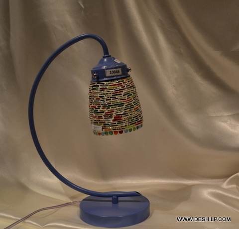 Multicolor Mosaic Handcrafted Glass Table Lamp