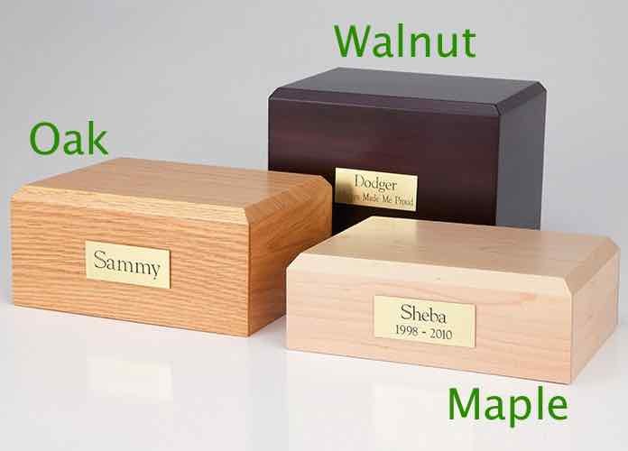 Cat Figurine Cremation Urn - Metal With Custom Size | Black Painting, Religious Style