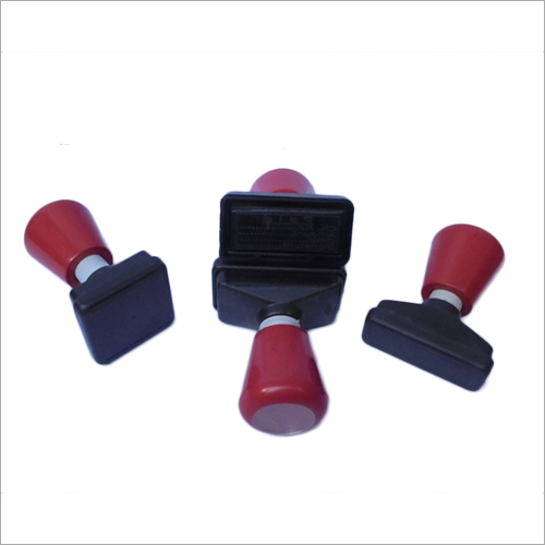Self Inking Stamp - Plastic, Rubber | Customizable Impression Size, Oil Based Ink in Red, Box Packaging
