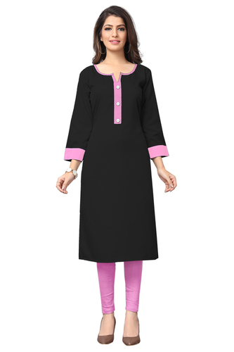 Designer Crepe Kurti Bust Size: 36  To 44 Up Inch (In)