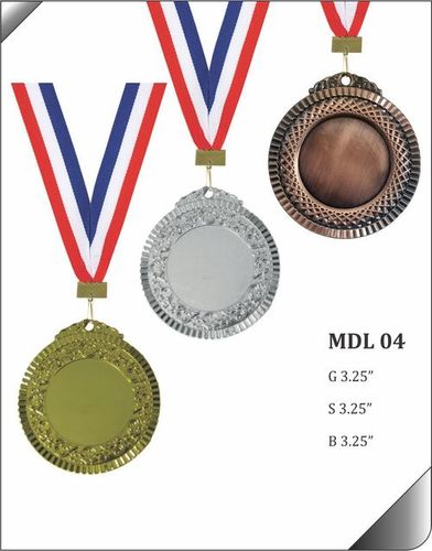 GLORY MEDAL - Metal, 3.25 x 3.25 x 3.25 Inch | Round Shape, Competitive Style, Sports Theme, Ribbon Attachment, Business Gift