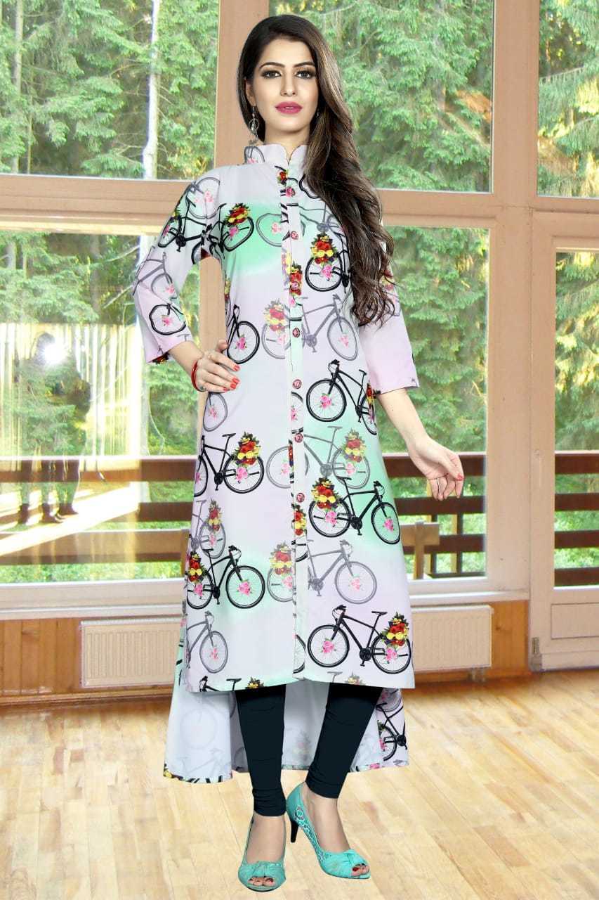 Designer Heavy Reyon Kurti Bust Size: 36 To 44 Up Inch (In)