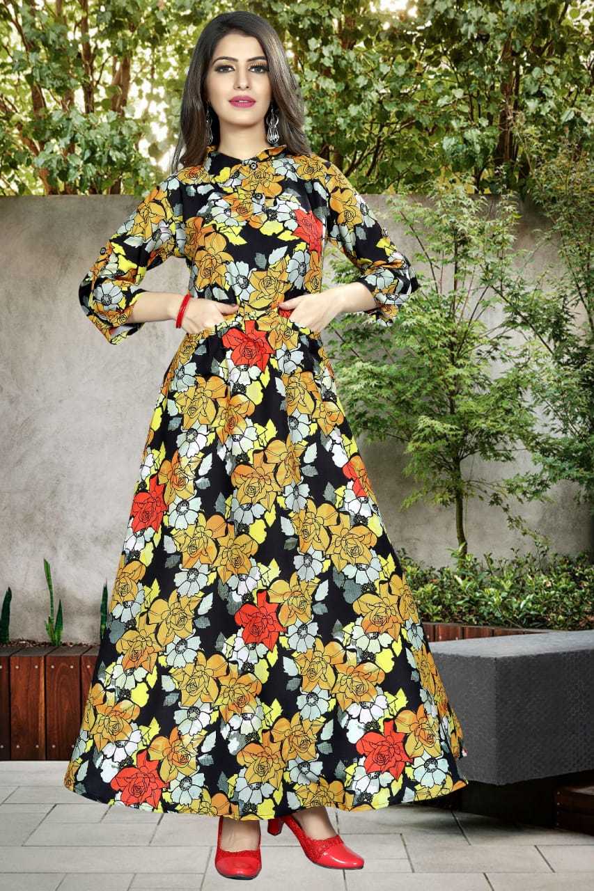 Designer Heavy Reyon Kurti Bust Size: 36 To 44 Up Inch (In)