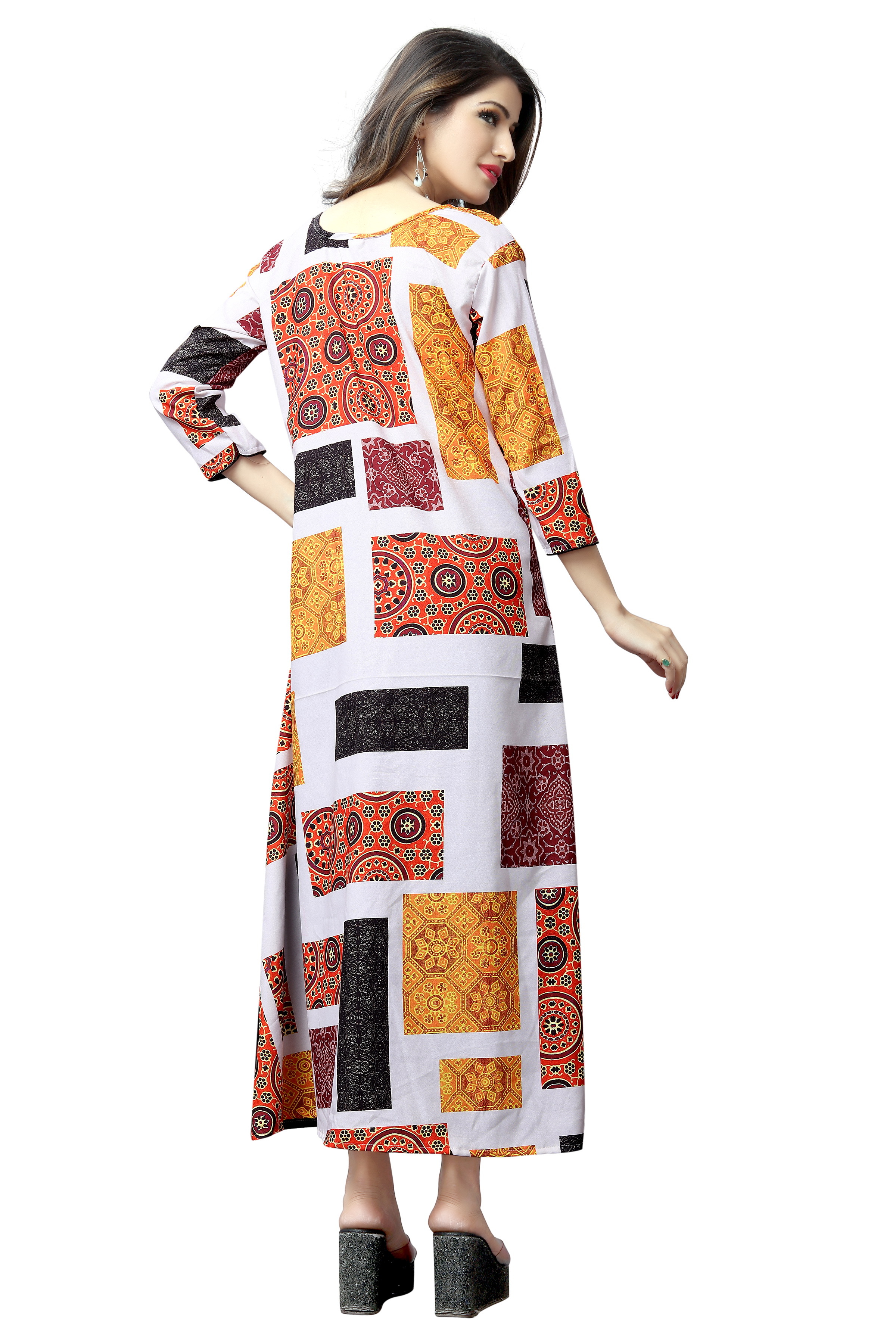 Designer Reyon Kurti Bust Size: 36 To 44 Up Inch (In)
