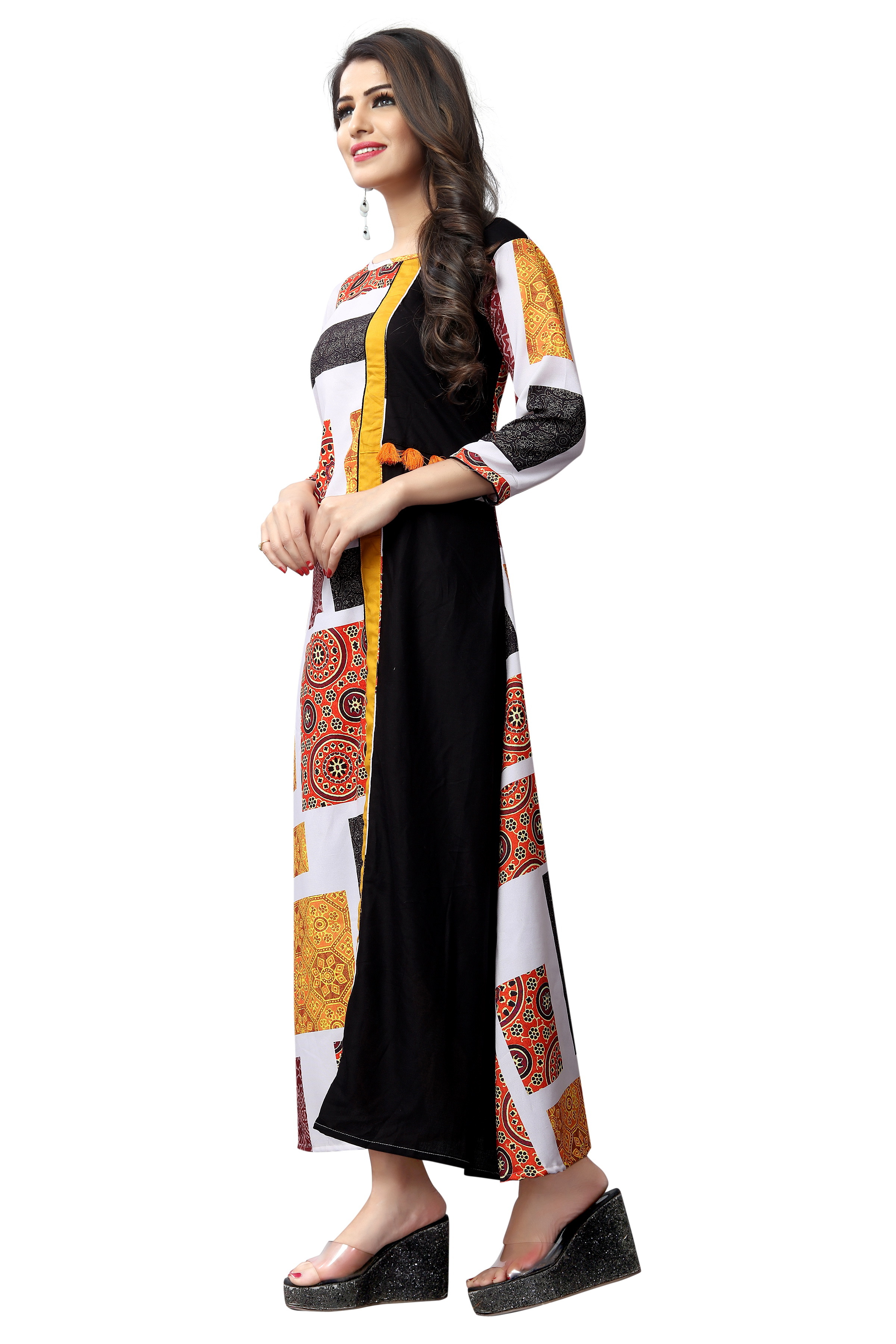 Designer Reyon Kurti Bust Size: 36 To 44 Up Inch (In)