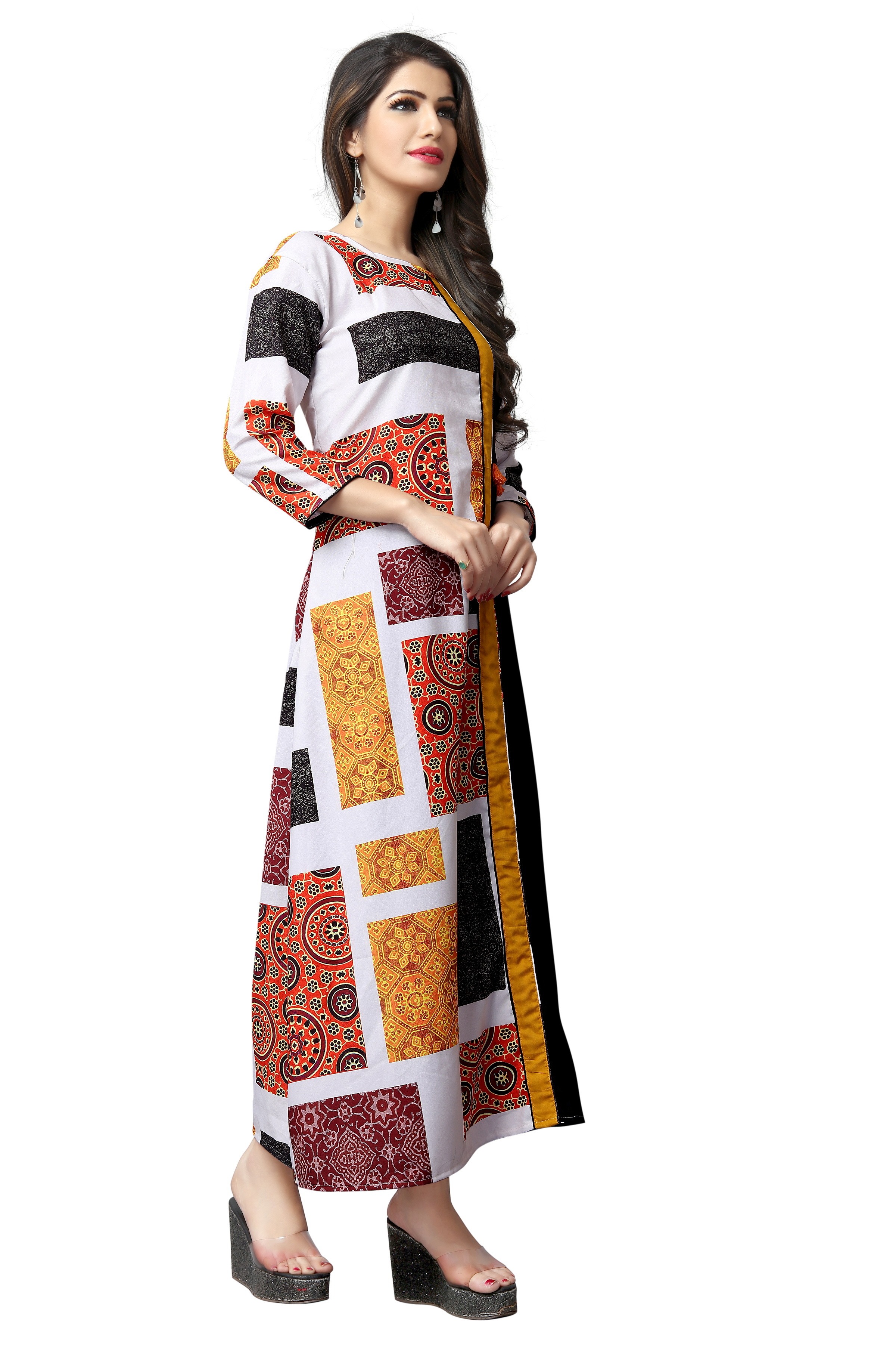 Designer Reyon Kurti Bust Size: 36 To 44 Up Inch (In)