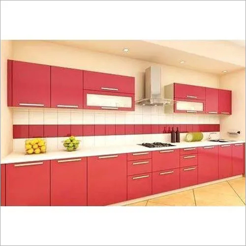 सीधे पीवीसी मॉड्यूलर किचन