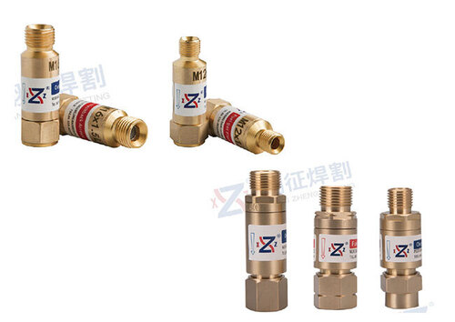 Gas Flashback Arrestor - Silver, Oxygen/Acetylene/Propane Compatibility, High-Pressure Safety Features | Automatic Gas Valve, Flame-Out Mini-Hole Device, Continuous Operation Function