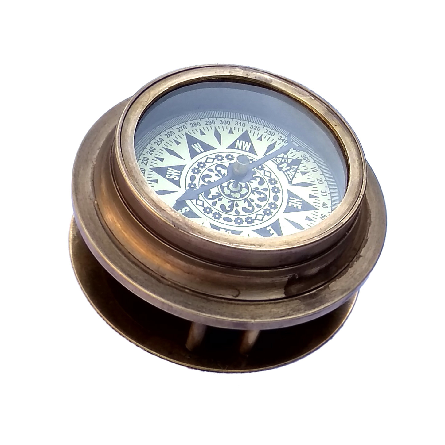 Brass Magnifying Compass
