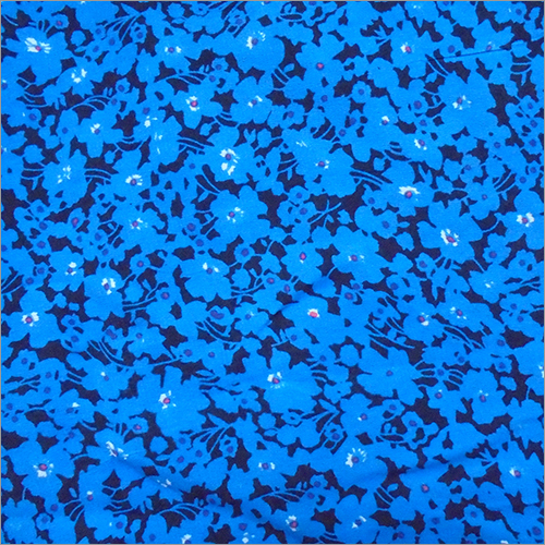 Cotton Mosscrepe Polyester Fabric - 140 x 190 cm, Blue | Warm, Washable, Printed Texture, 100 Meter Length