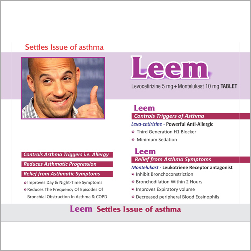 Lavocetirizine 5 mg + Montelukast 10 mg Tablet