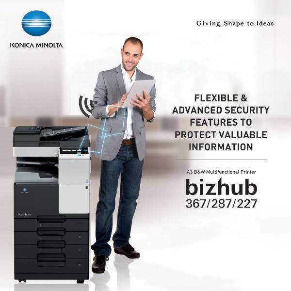 Multifunction Xerox Machine - Konica Minolta Bizhub 206, Laser Technology, 20 Ppm, 2 Trays, A5 To A3 Paper Size, 128mb Memory, New Condition
