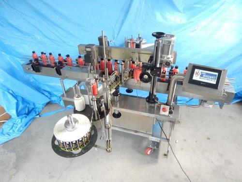 Automatic Front and Back Labeling Machine - Stainless Steel, 8x7x5 Feet, Up to 80 Products Per Minute | Eco-Friendly, High Efficiency, PLC Control, Touch Screen