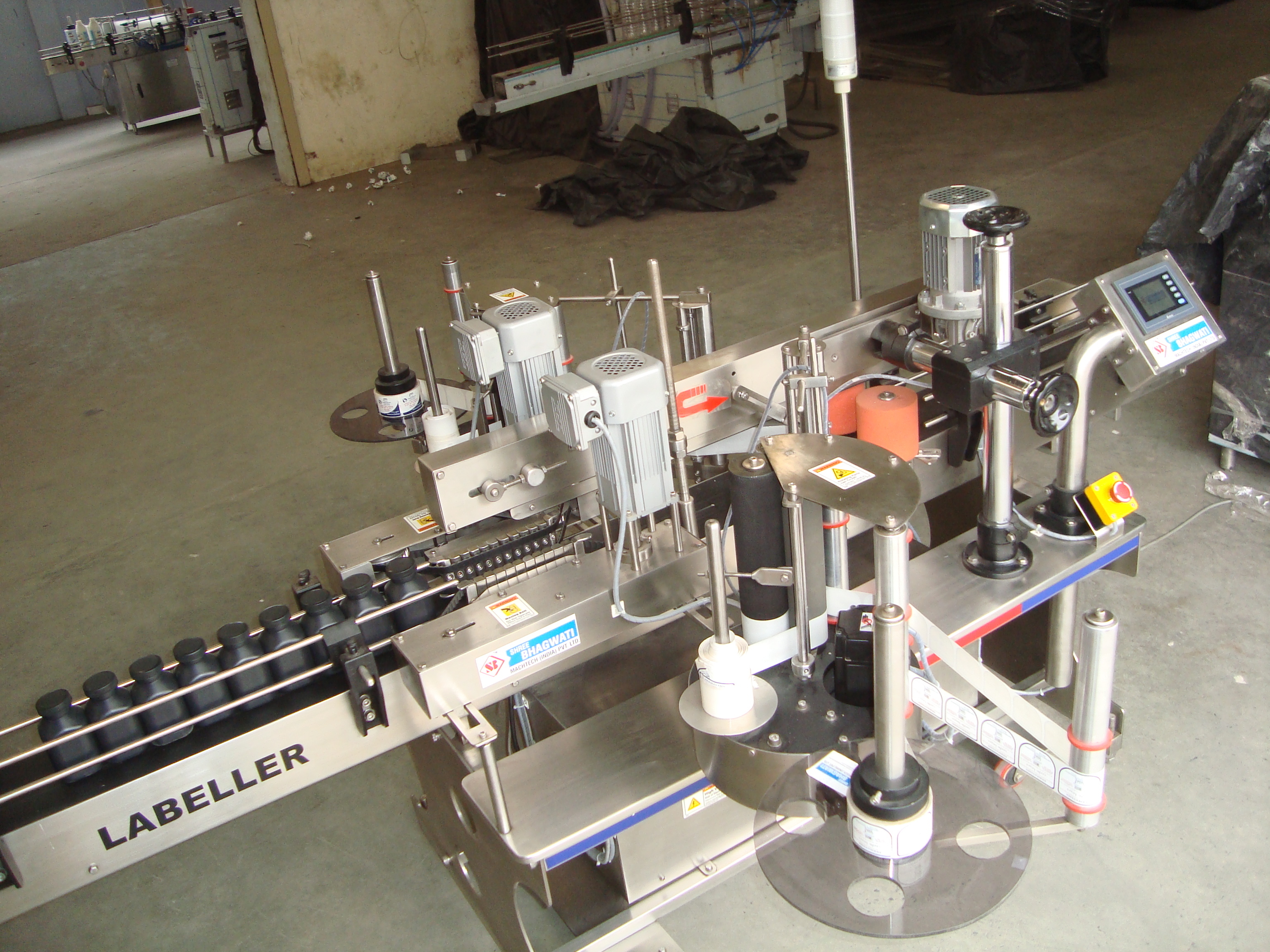 Automatic Front And Back Labeling Machine - Stainless Steel, 8x7x5 Feet, Up To 80 Products Per Minute | Eco-friendly, High Efficiency, Plc Control, Touch Screen