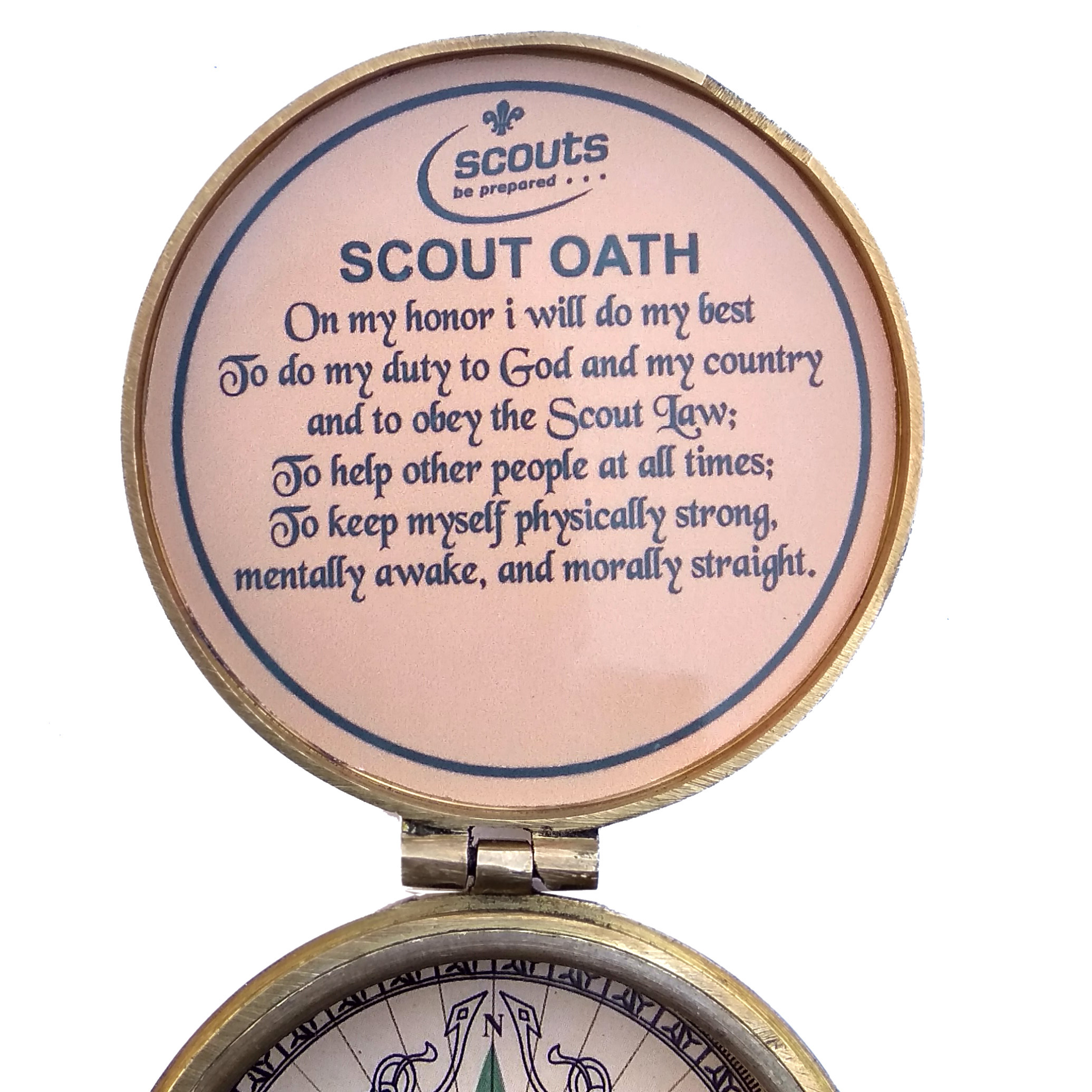 Boy Scouts Compass - Solid Brass, 2.25 Inch Diameter | Antique Style For Navigation, Collecting, And Gifting