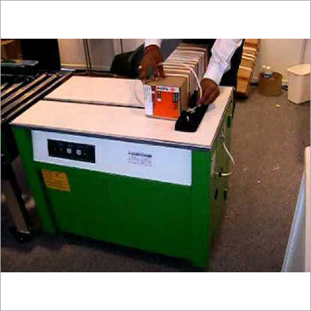 Semi Automatic Box Strapping Machine - Stainless Steel Design | Efficient Strapping Mechanism, User-Friendly Operation