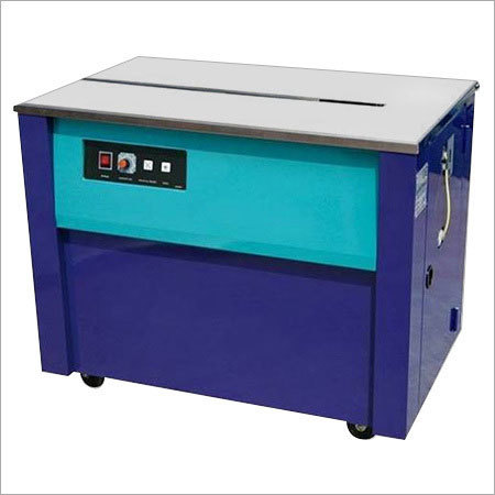 Semi Automatic Box Strapping Machine - Stainless Steel, 840x652x1425 mm , 85 kg Weight - Blue Finish, Reliable Strapping Solutions