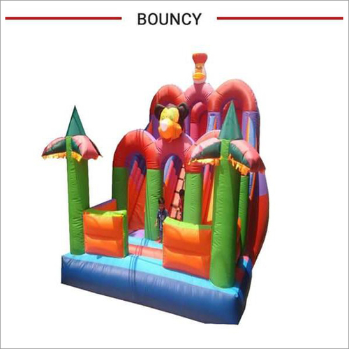 Bouncy Castle - PVC Material, 15ft x 15ft x 10ft Dimensions, Multicolor Design | 1.5 HP Blower, 10 Children Capacity, 1 Year Warranty