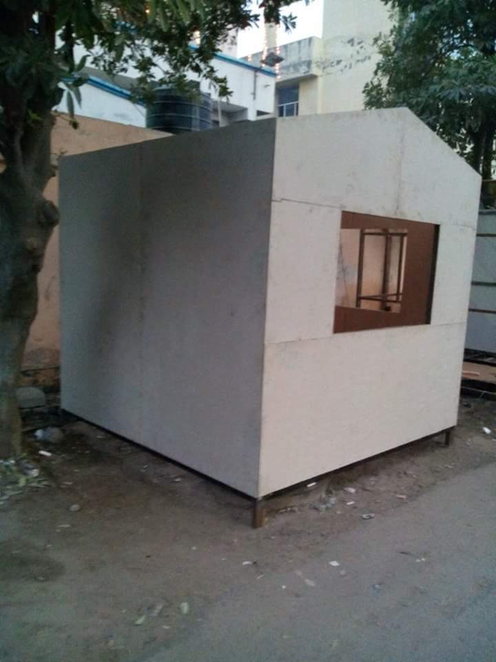 Ms Porta Cabin - Steel, Customizable Dimensions For Versatile Use | Rugged, Movable Design For Garden, Office, And Other Settings