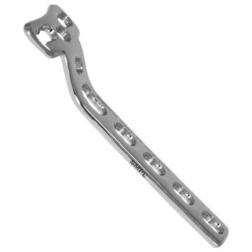 T-buttress Plate - Titanium & Stainless Steel, 4 Hole Head, 3-9 Shaft | For Bone Fracture Treatment, Non-disposable, New Condition