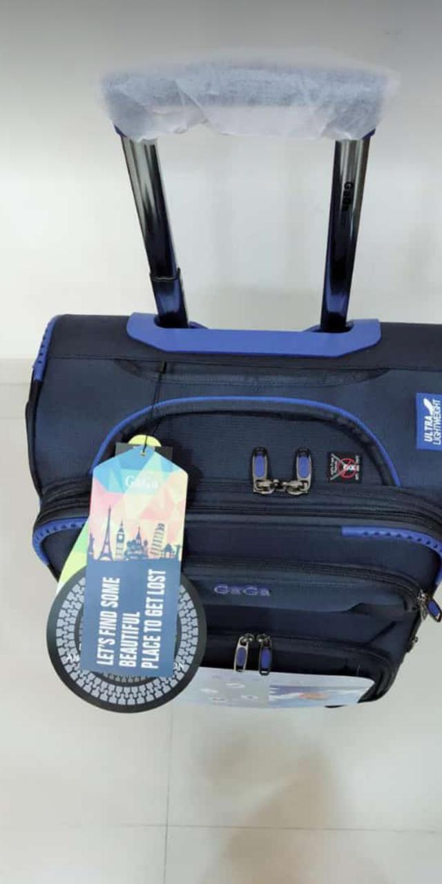 Denim Trolley Bag - 24 Inch | 4 Wheel Versatility, Stylish And Durable Design