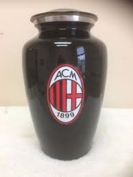 ब्लैक सॉकर स्पोर्ट एडल्ट फ्यूनरल मेमोरियल श्मशान कलश