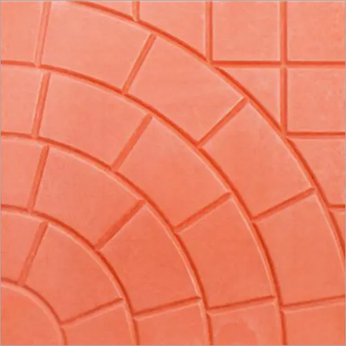 Orange Concrete Chequered Tiles