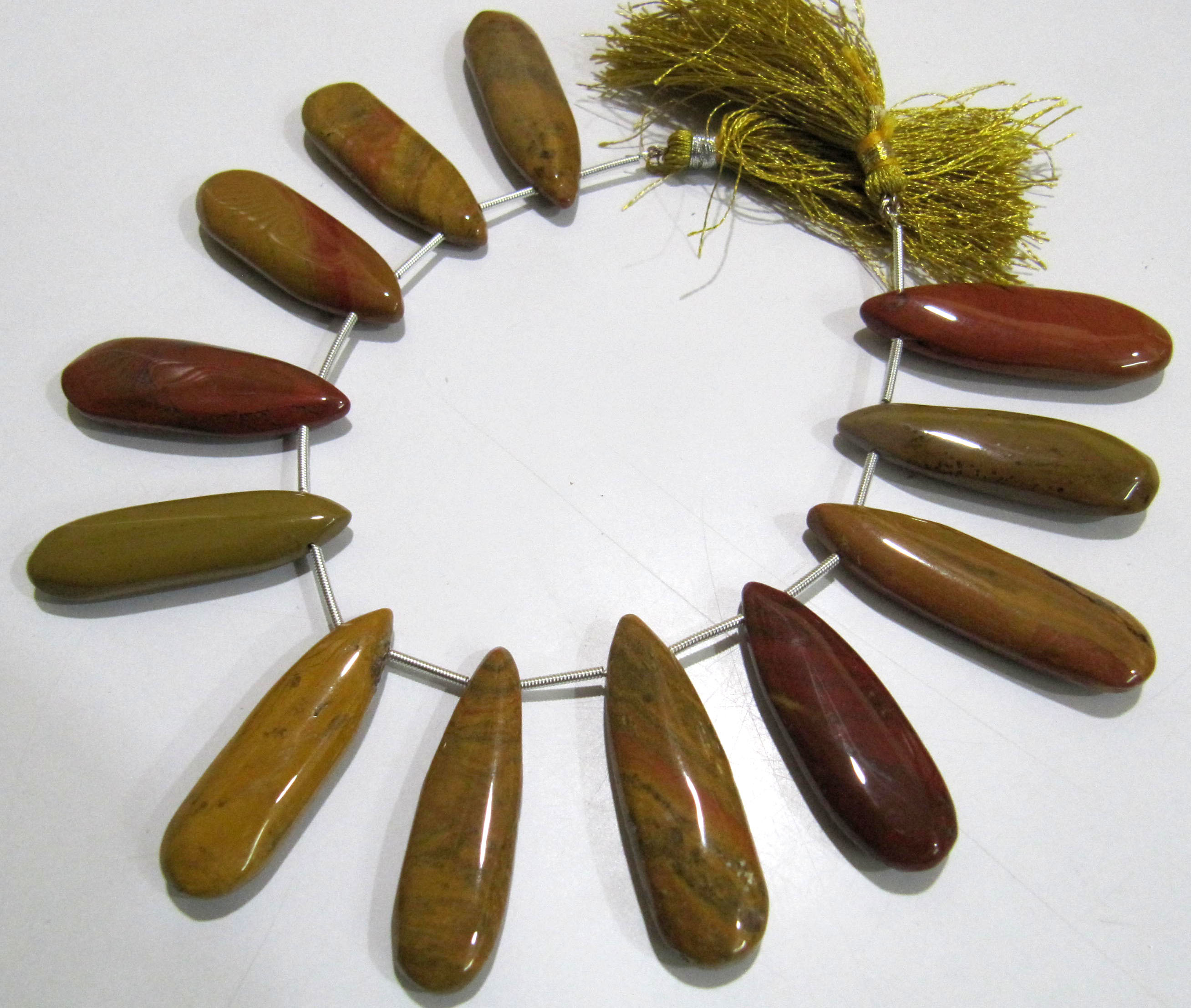 Natural Camel Agate Pear Shape Plain Smooth Briolette Beads