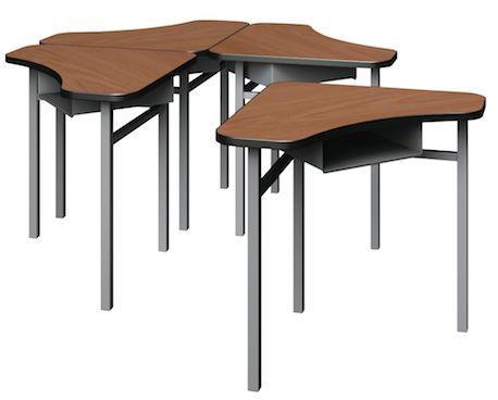 Student Table - Steel & Laminate, 30" x 30", Brown with Powder Coat Finish | Easy Assembly, 1 Year Warranty, 40 lbs Weight