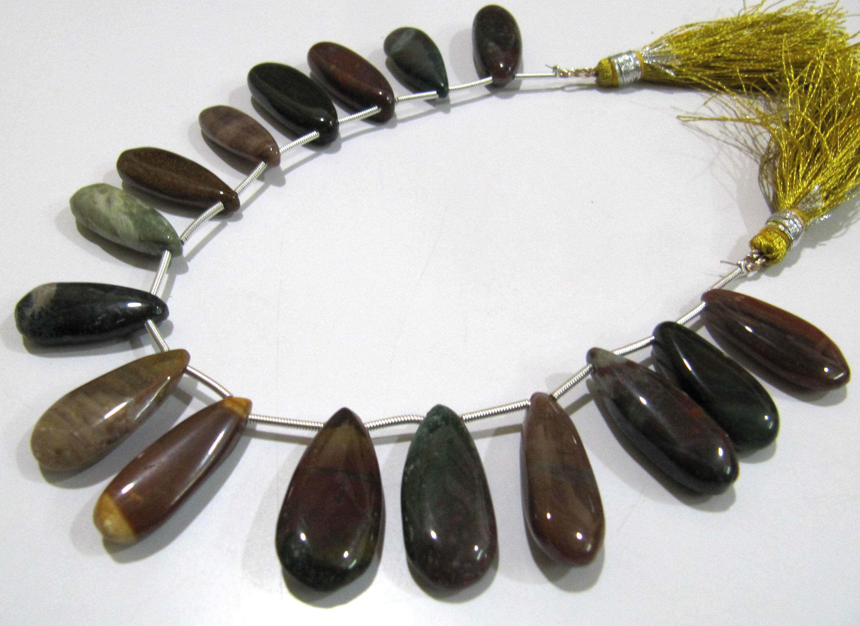 Natural Mookaite Jasper Pear Shape Plain Smooth Briolette Beads