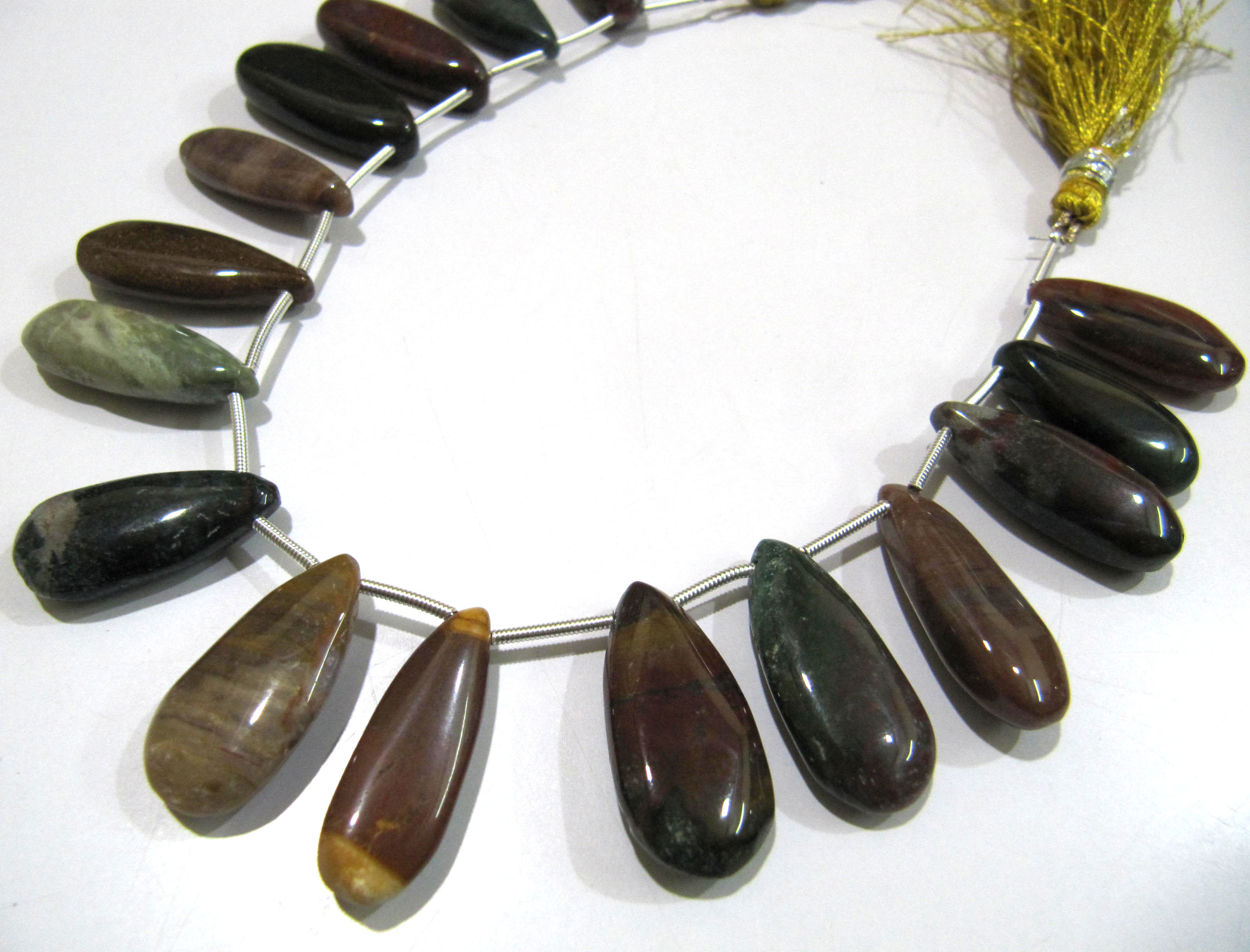 Natural Mookaite Jasper Pear Shape Plain Smooth Briolette Beads