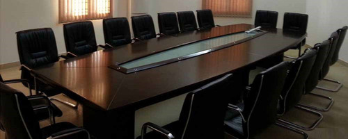 Office Conference Table - Wood, 10ft x 6ft Rectangular Shape, Brown Color , Pre-Assembled for 12 People Capacity