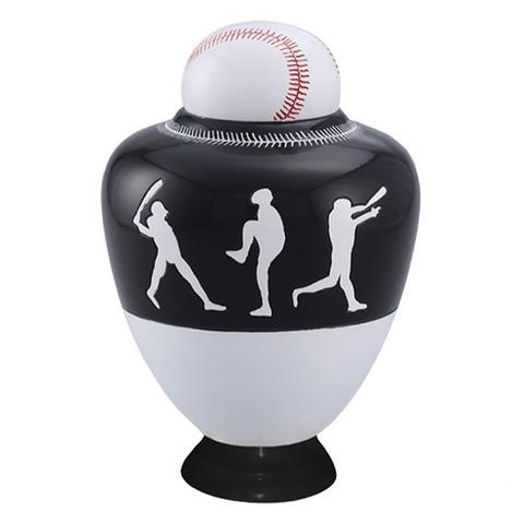 Red & White Cleveland Indians Baseball Sports Cremation Urn