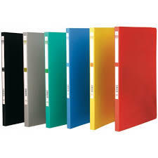 Gray Blue Black Red Plastic Spring File