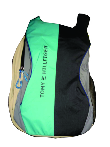 Sky Blue & Black School Backpack