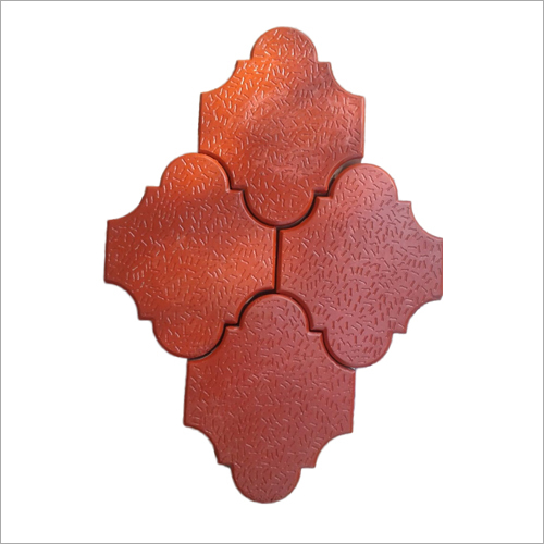 Interlocking Paver Tiles - Ceramic Material, 1-5 Millimeter Thickness , Red Color, Manual Method, Versatile for Entrance, Garden, and Pool Areas