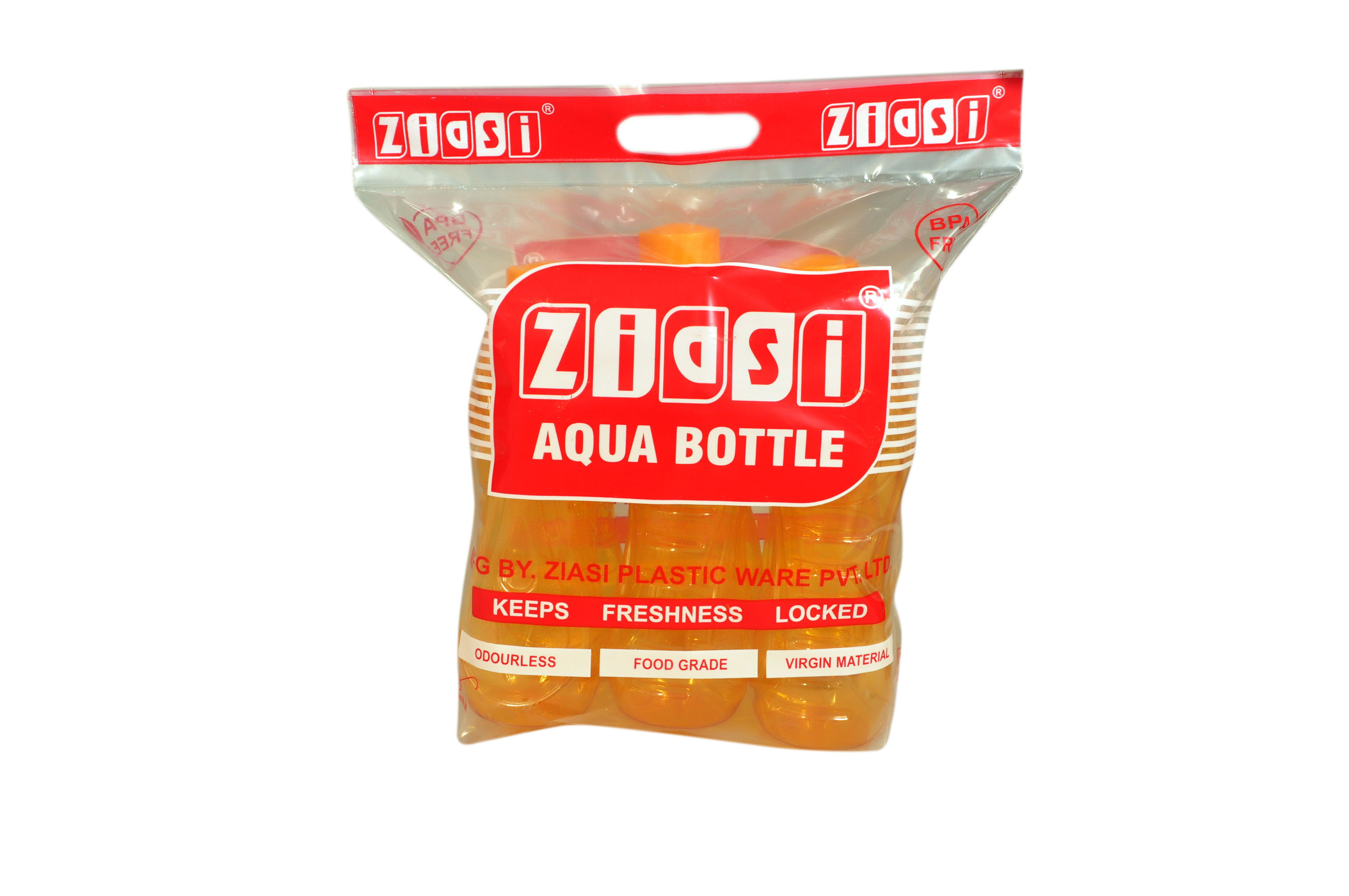 Crystal Water Bottle Set - 6 Pcs Plastic, Blow Molding Processing, Airtight, Recyclable, Odor Free, Ideal For Travel