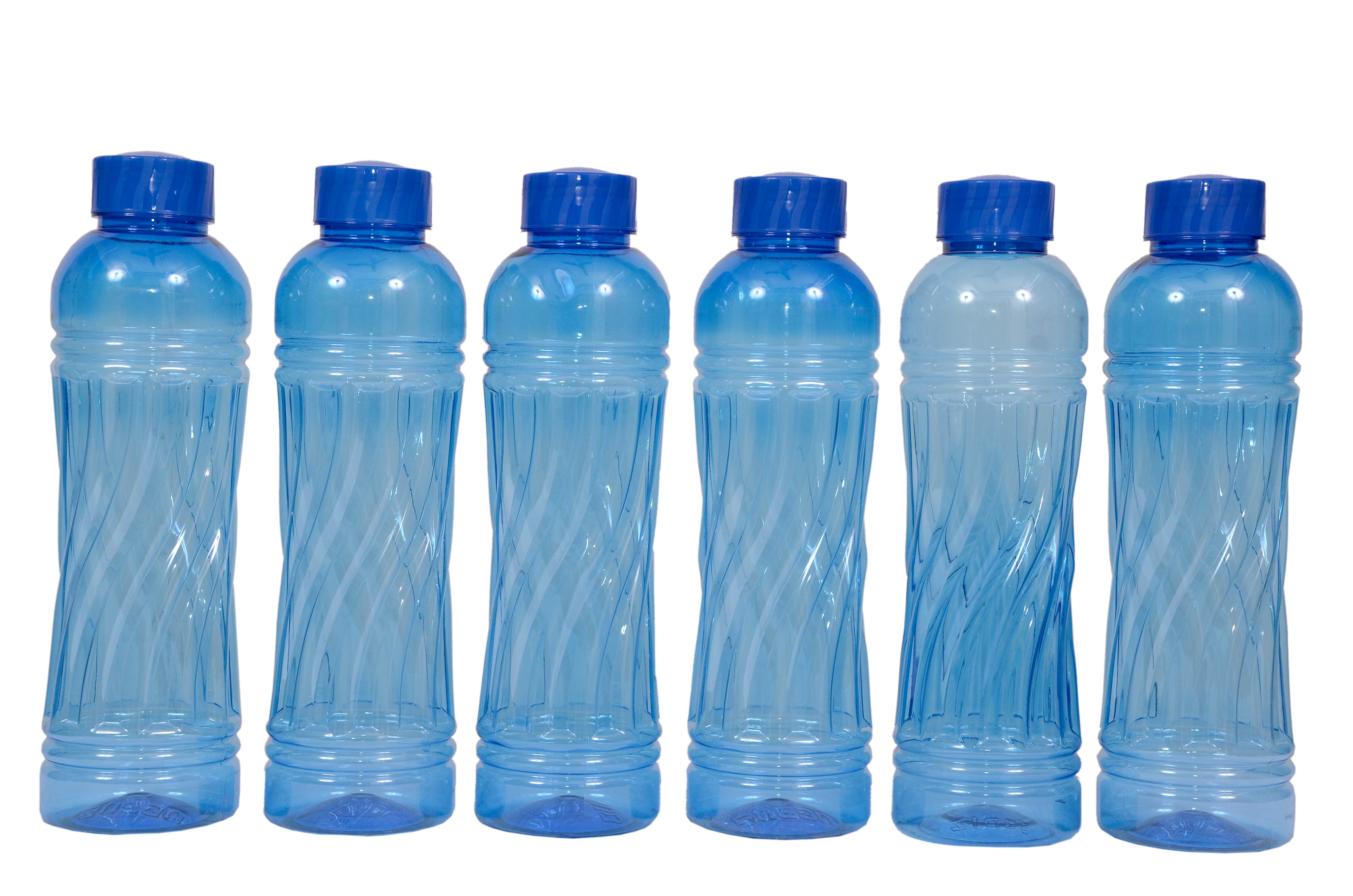 Crystal Water Bottle Set - 6 Pcs Plastic, Blow Molding Processing, Airtight, Recyclable, Odor Free, Ideal For Travel