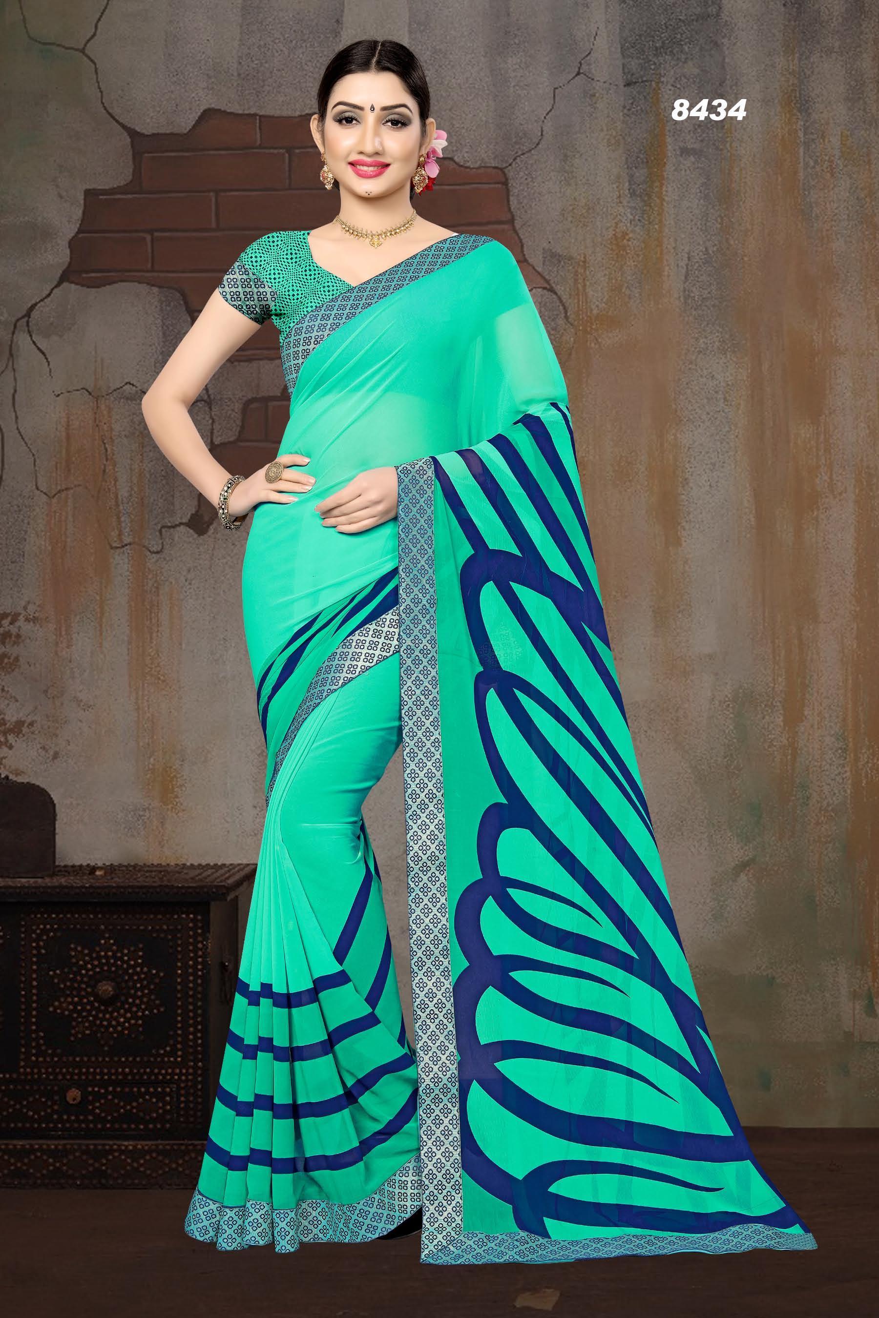 8 Color Printed Saree