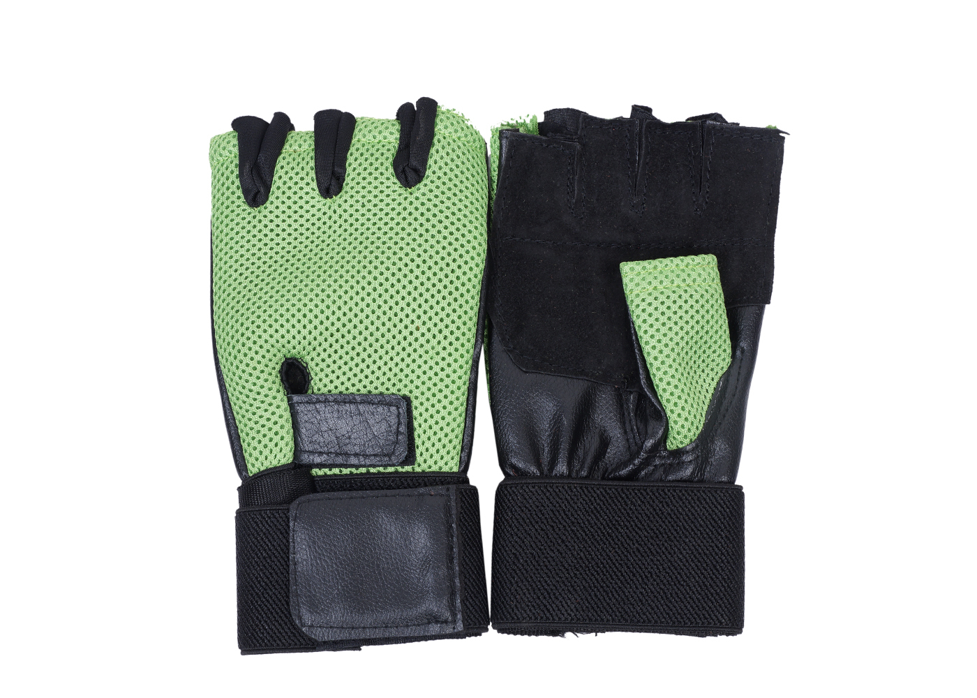 Gym Gloves With Wrist Support - Leather, Half Finger, Multi Colour | Breathable, Plain Pattern, A-grade Foam Padding, Stylish Design