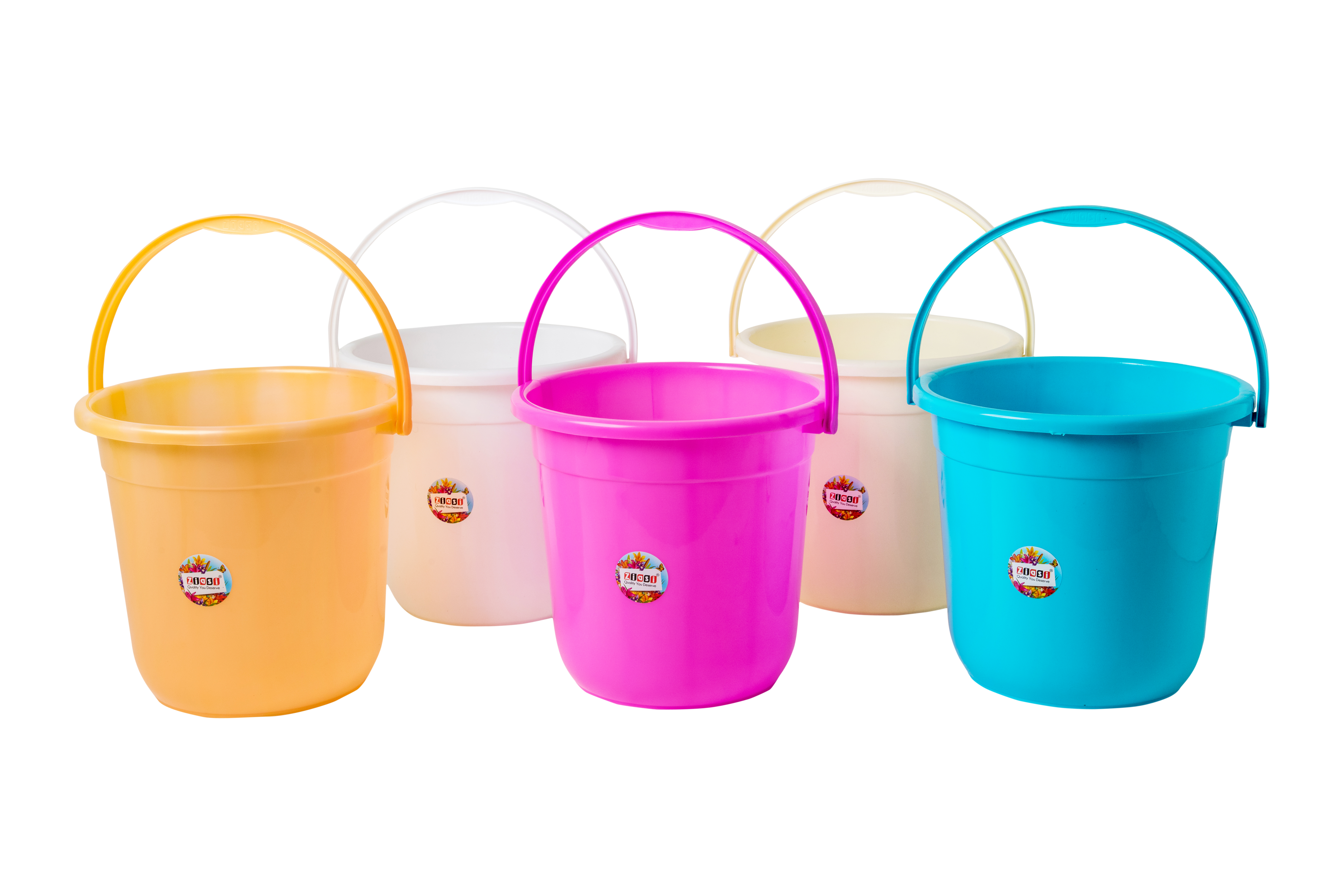 Plastic Printed Bucket - Premium Quality Plastic, Lightweight & Sturdy Design, Versatile For Bathing And Mopping