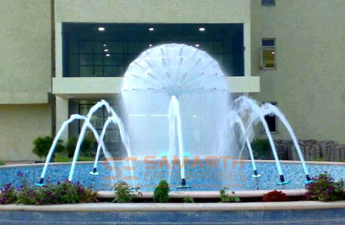 Dandelion Fountain - Stainless Steel, 10ft Diameter , 100 GPM Submersible Pump, LED Lighting, 1.5 kW Power Consumption, 1 Year Warranty