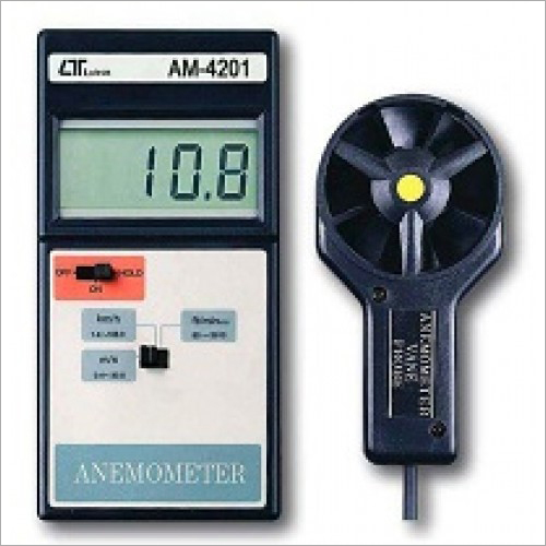 Measuring Instrument - Plastic, 150 X 70 X 30 Mm | Multifunctional Air Flow Measurement, Lcd Display, Low Friction Ball Bearing, 9v Battery Powered, Accurate To ±5% Of Reading, User-friendly Design
