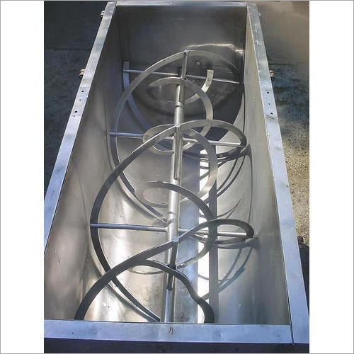 Horizontal Ribbon Blender Machine - Stainless Steel Construction, 100-300 Kilograms Weight, Gray Color, Non-Computerized Design, Versatile Ribbon Blender Mixer